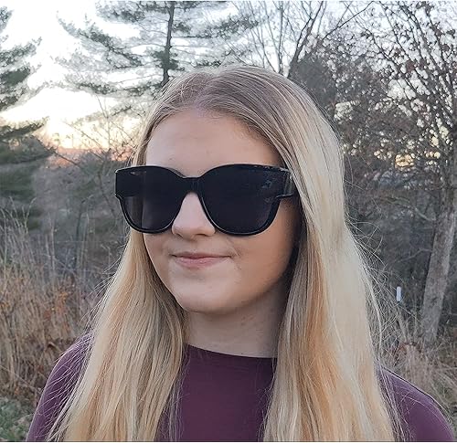 Miniatura 7 de PSI Lentes de sol de gran tamaño para mujeres y hombres, lentes de sol que se ajustan sobre lentes, lentes de sol de protección solar, lentes de