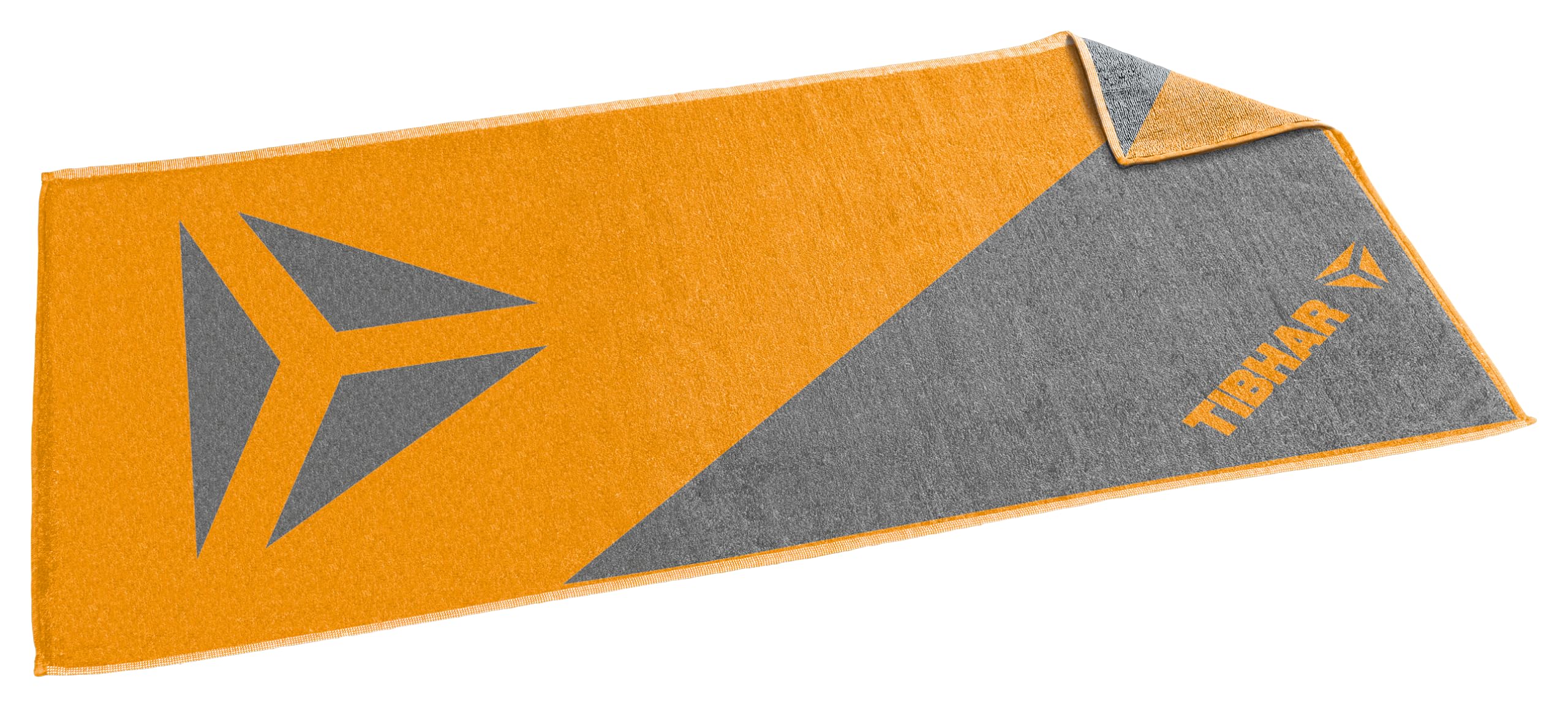 Tibhar Smash Pro Toalla de ping pong, 50 x 100 cm, 100% algodón, color gris y naranja