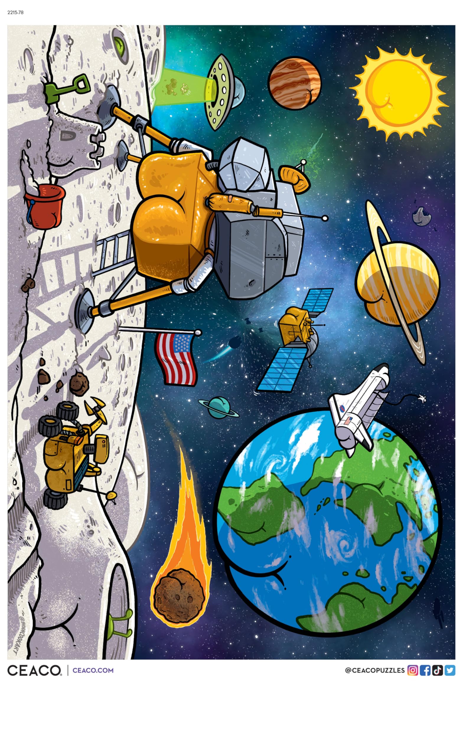 Amazon.com: CEACO Brian Cook, Butts in Space, 1000 Piece Jigsaw