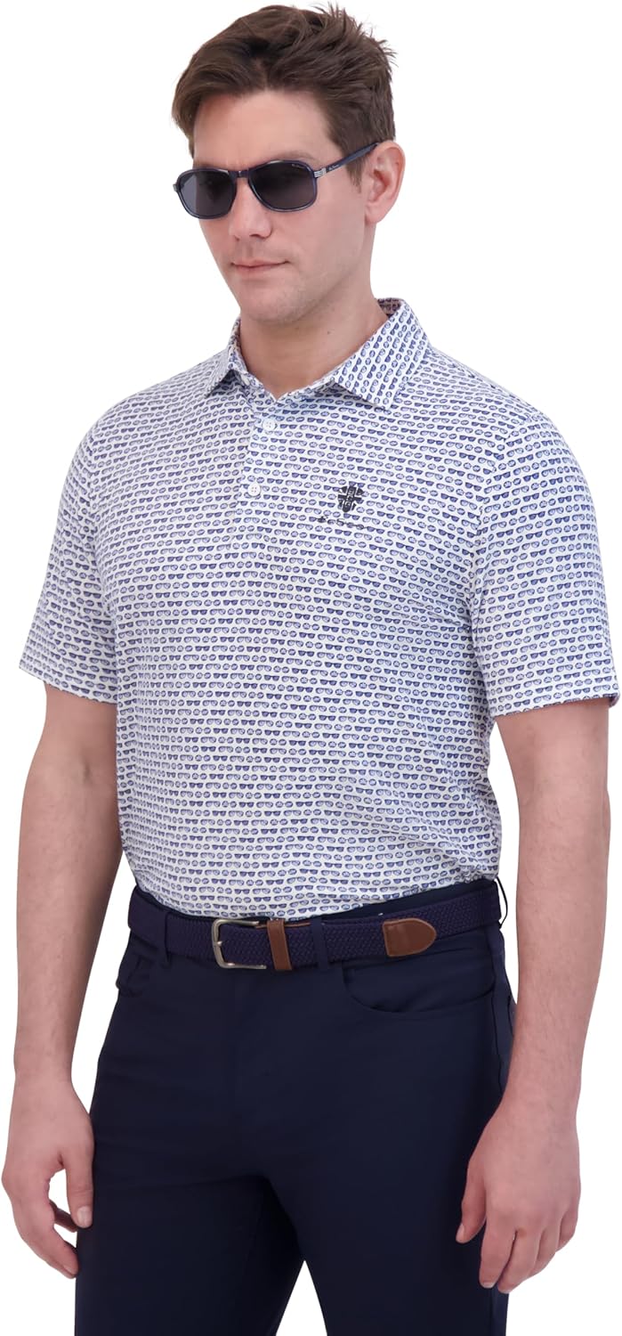Ben Sherman Men's Golf Shirts– Sport Athletic Fit, UPF+ Sun Protection, Odor Resistant, Moisture-Wicking