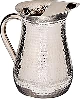 Vista 3 de Elegance Jarra martillada de acero inoxidable de 48 onzas