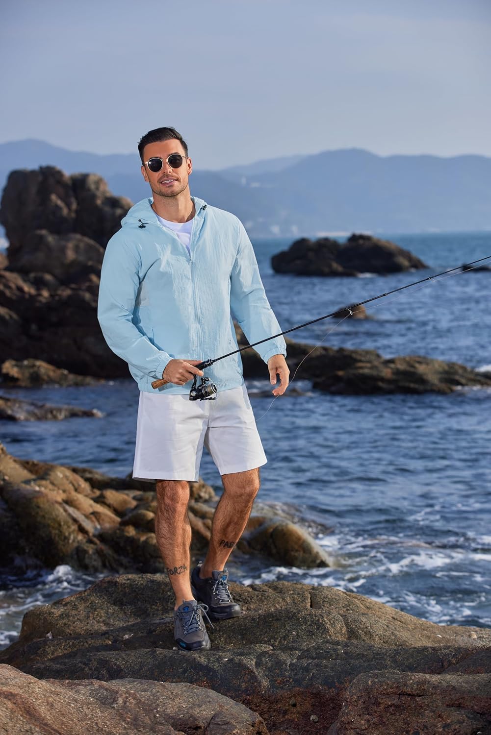 COOFANDY Men's UPF 50+ Sun Protection Hoodie Jacket Full Zip Light Long Sleeve Performance Fishing Shirts Hiking Outdoor - Image 6