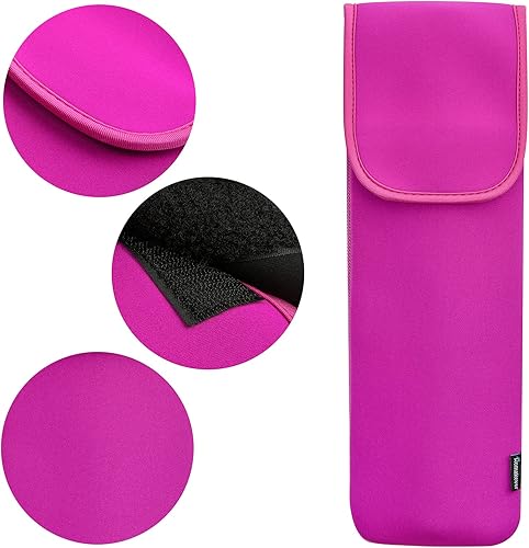Miniatura 10 de Bolsa de neopreno resistente al calor, funda universal para rizador, funda de viaje para rizador de hierro plano, para viajes, gimnasio u hogar, 15