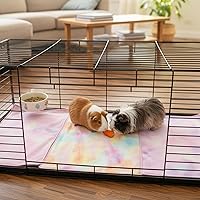 Vista 5 de Alfombrilla para jaula de conejillo de indias, paquete de 3 unidades, 19.2 x 24 pulgadas, impermeable, accesorios de ropa de cama para animales