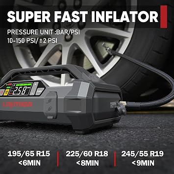 LOKITHOR JA400 1750A 12V Jump Starter with Air Compressor, 60W Two-Way Fast Charing and JA Bag EVA Protection