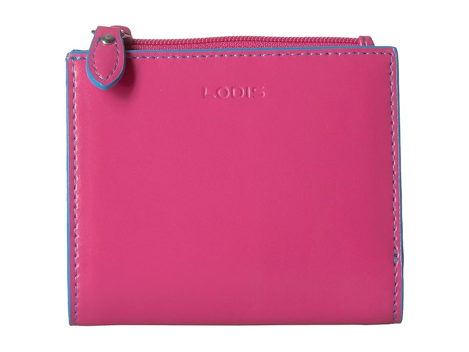 

Lodis Accessories Audrey RFID Aldis Wallet (Hot Pink/Blue) Wallet Handbags