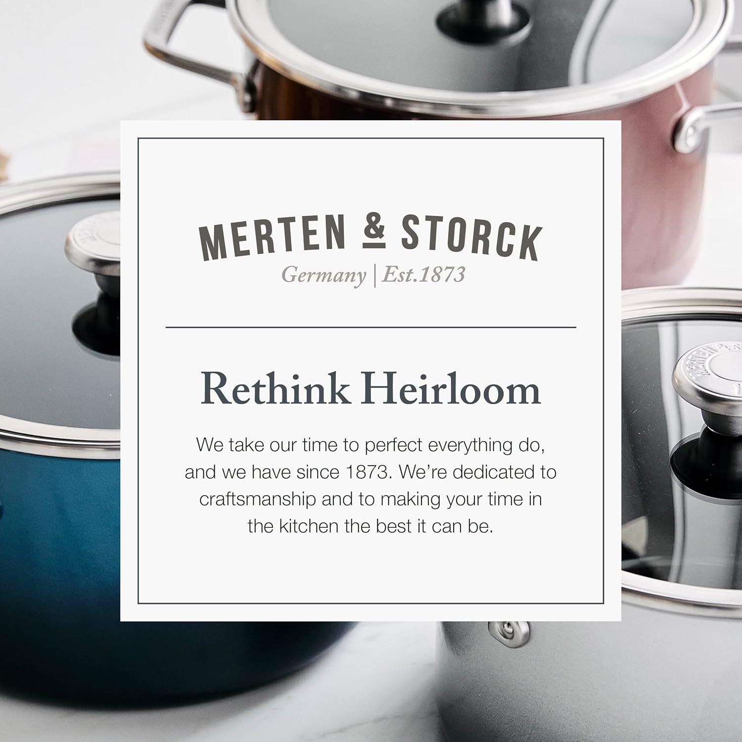 Merten & Storck European Crafted Steel Core Enameled Cookware, 6.3QT Stock Pot with Lid, Induction, PFAS & PTFE Free, Dishwasher Safe, Oven & Broiler Safe, Aegean Teal