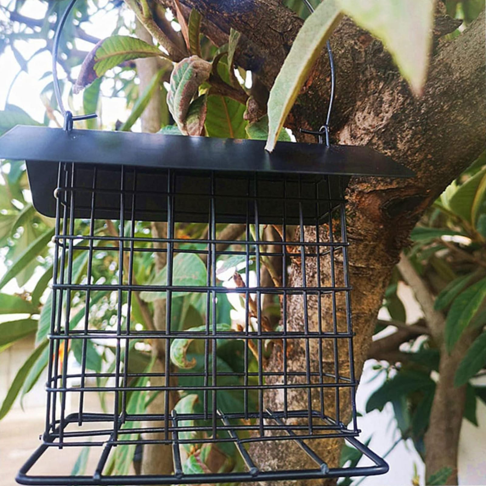 esmen Comederos Comedero de Metal para pájaros, comederos para Exteriores de Gran Capacidad, Lavable, Regalo para Amantes de Las Aves Salvajes, 1 ud.