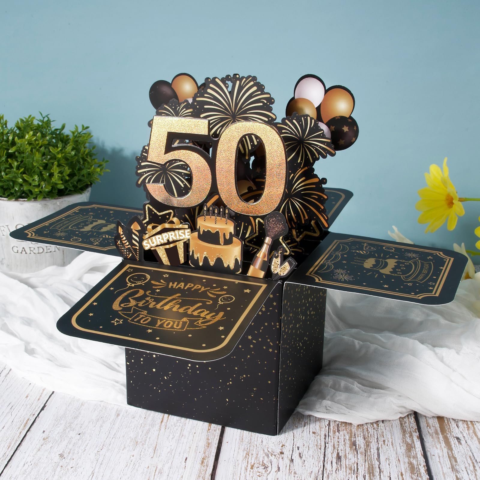 Biglietto Auguri 50 Anni Uomo, Donna - Regalo Donna, Uomo - Biglietti Auguri Divertente Per Mamma, Papà, Nonno