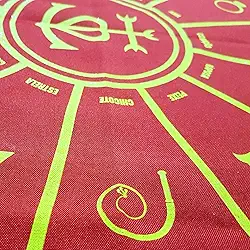 Toalha Cigana para Tarô Cigano Vermelha com Brilho 70 CM