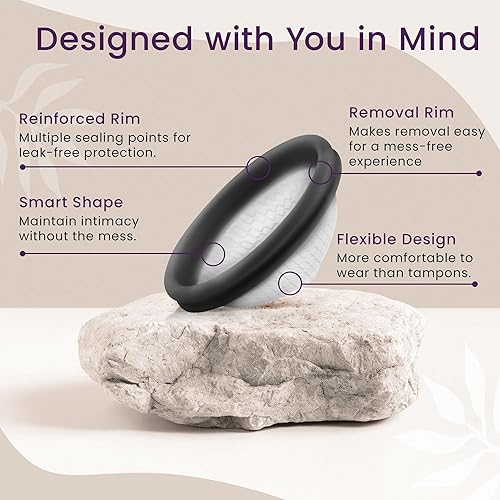 Miniatura 5 de Ecoblossom Disco menstrual reutilizable  Copa menstrual grande  Disco de período suave para mujeres diseñado con silicona flexible de grado médico