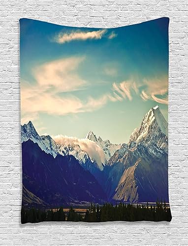 Miniatura 10 de Ambesonne Tapiz con texto en inglés, las sonrisas siempre están de moda en estilo de escritura a mano en acuarela, arte para colgar en la pared para