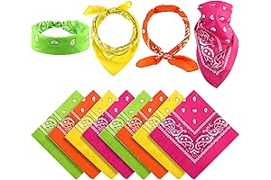 12 pcs Kids Paisley Bandanas Cowboy Head Wrap
