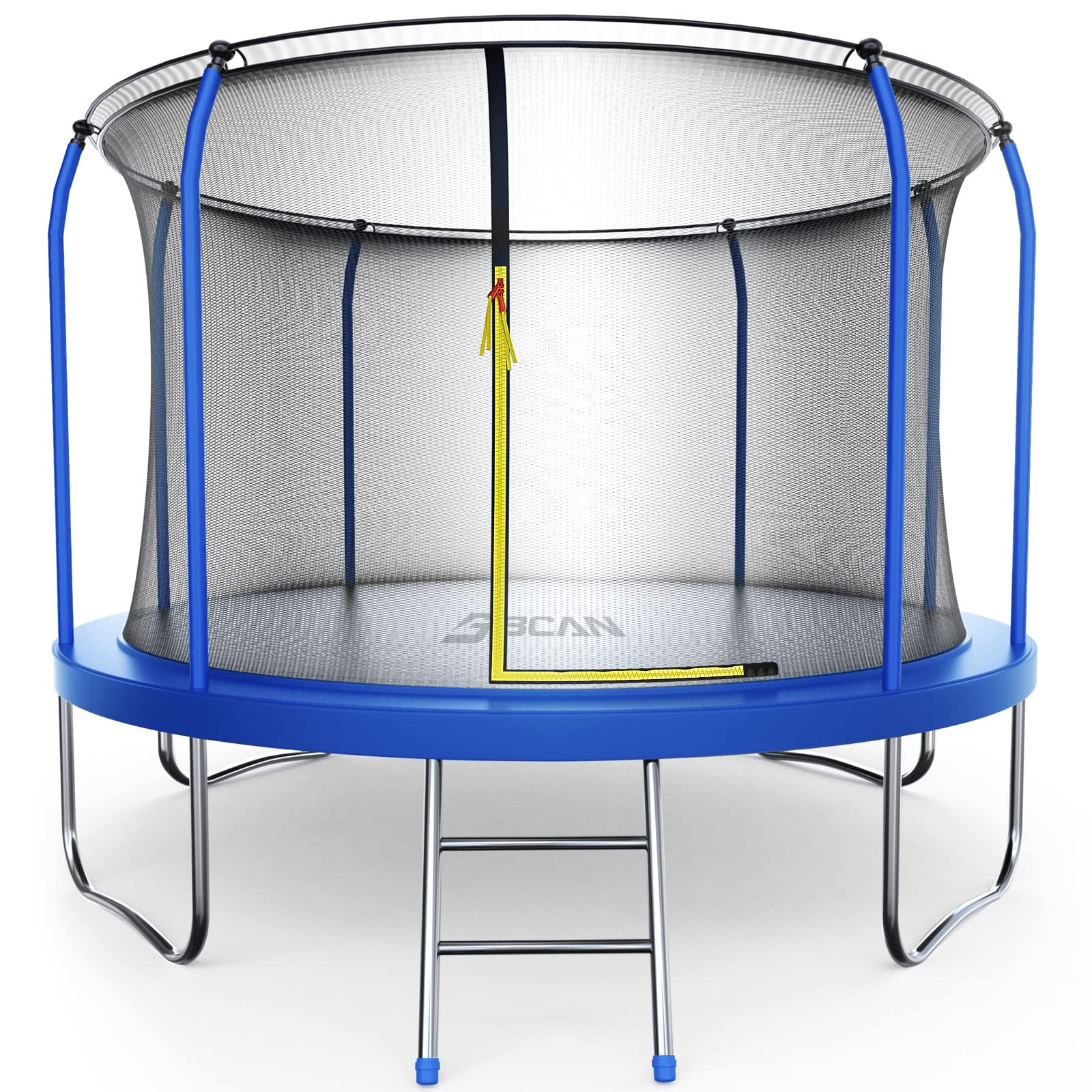 BCAN Trampoline 12FT - Recreational Trampoline for Kids Family 480LBS Weight Capacity, ASTM Approved, Outdoor Trampoline with Enclosure Net, Jumping Exercise Fitness Heavy Duty Backyards Trampoline
