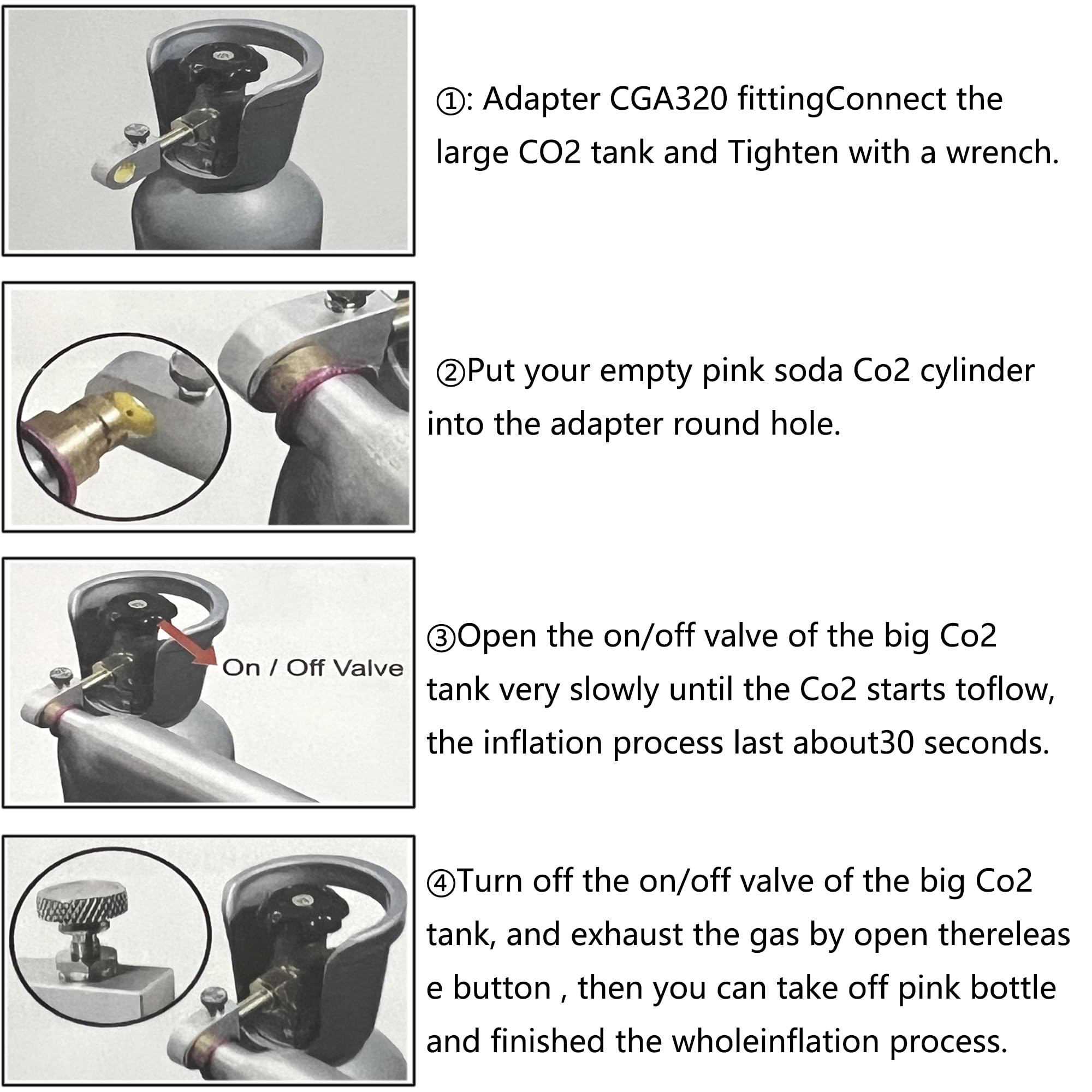 CGA320 CO2 Nachfülladapter, Soda Sprudler Nachfülladapter, Schnelladapter kompatibel mit DUO Terra Art Sodazylinder