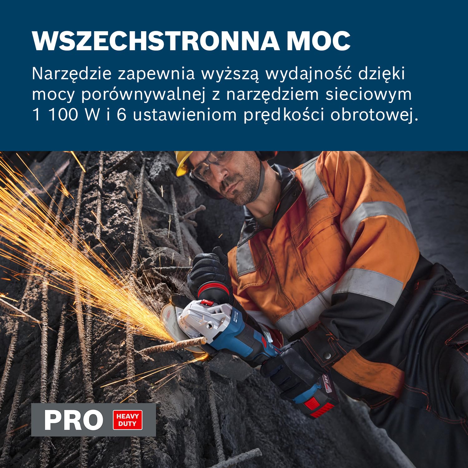 Bosch PRO 18V System Akumulatorowa szlifierka kątowa GWS18V-11PS (walizka L-BOXX)