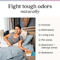 Vista 7 de Azuna Ambientador y Eliminador de Olor para Malos Olores Fuertes Kit de 4 Habitaciones Incluye (4) Frasco de Vidrio Luxe Vacío y Recarga de Gel