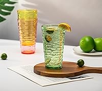 Vista 4 de 20-ounce Plastic Tumblers, Acrylic Drinking Glasses High-Balls, set of 6 Multicolor Reusable Plastic Cups, Stackable, BPA-Free, Shatter-Proof