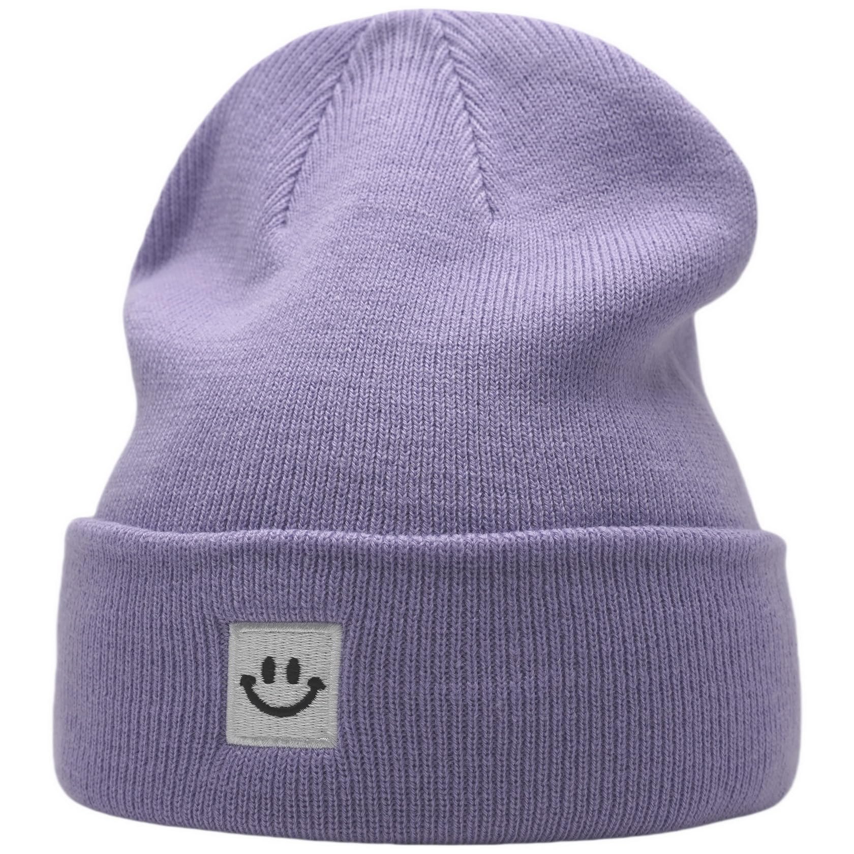55cube Unisex Winter Beanie Hats Warm Thick Knit Cuffed Skullcaps
