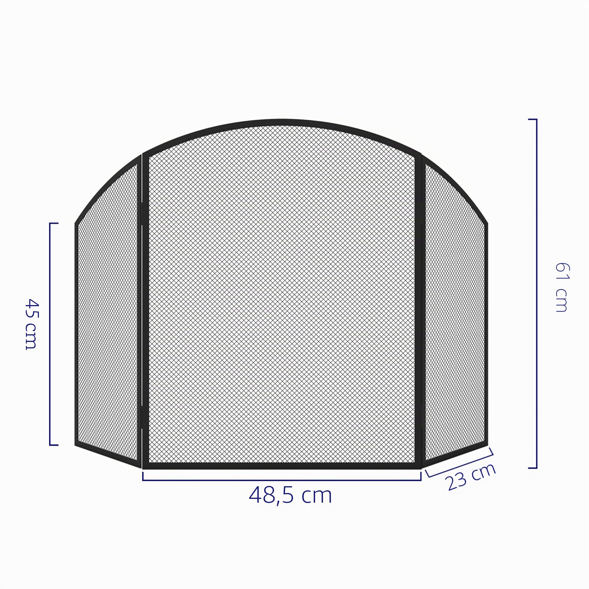 Kingson Rejilla de Protección para Chimenea Negra 96.5x61cm, Protección contra el Fuego para Estufas de Leña y Quemadores de Troncos, Protección contra el Fuego para Bebés, Protección contra el Fuego