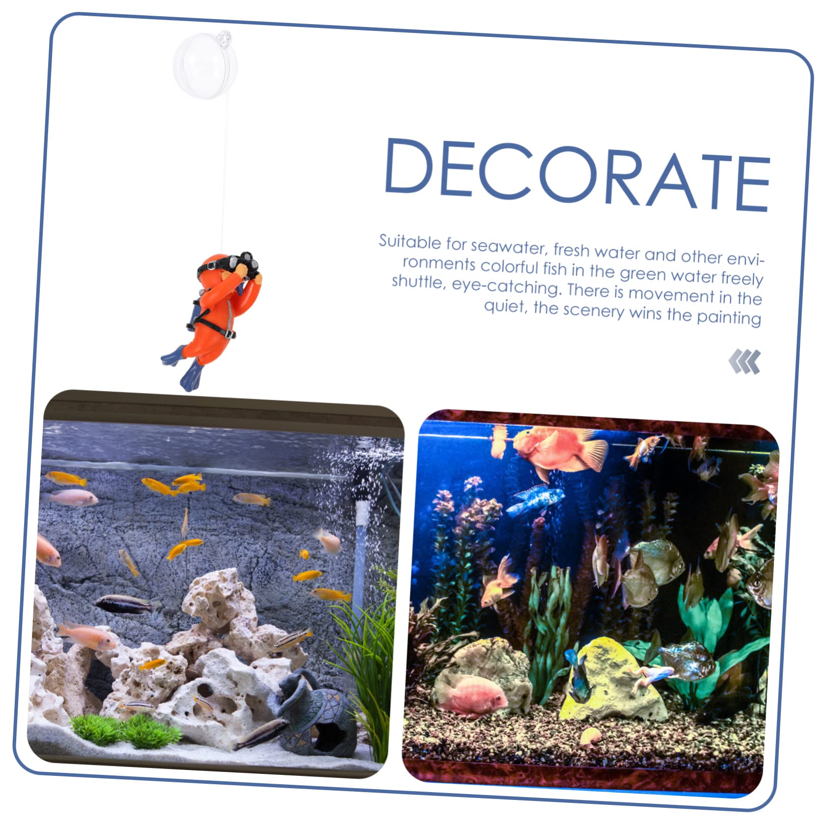 PRETYZOOM 5stücke Fischtank Dekoration Schwimmender Taucher Ornament Realistische Landschaftsdekoration Für Aquarien Langlebig Aus Hochwertigem Bringt Ihr Aquarium