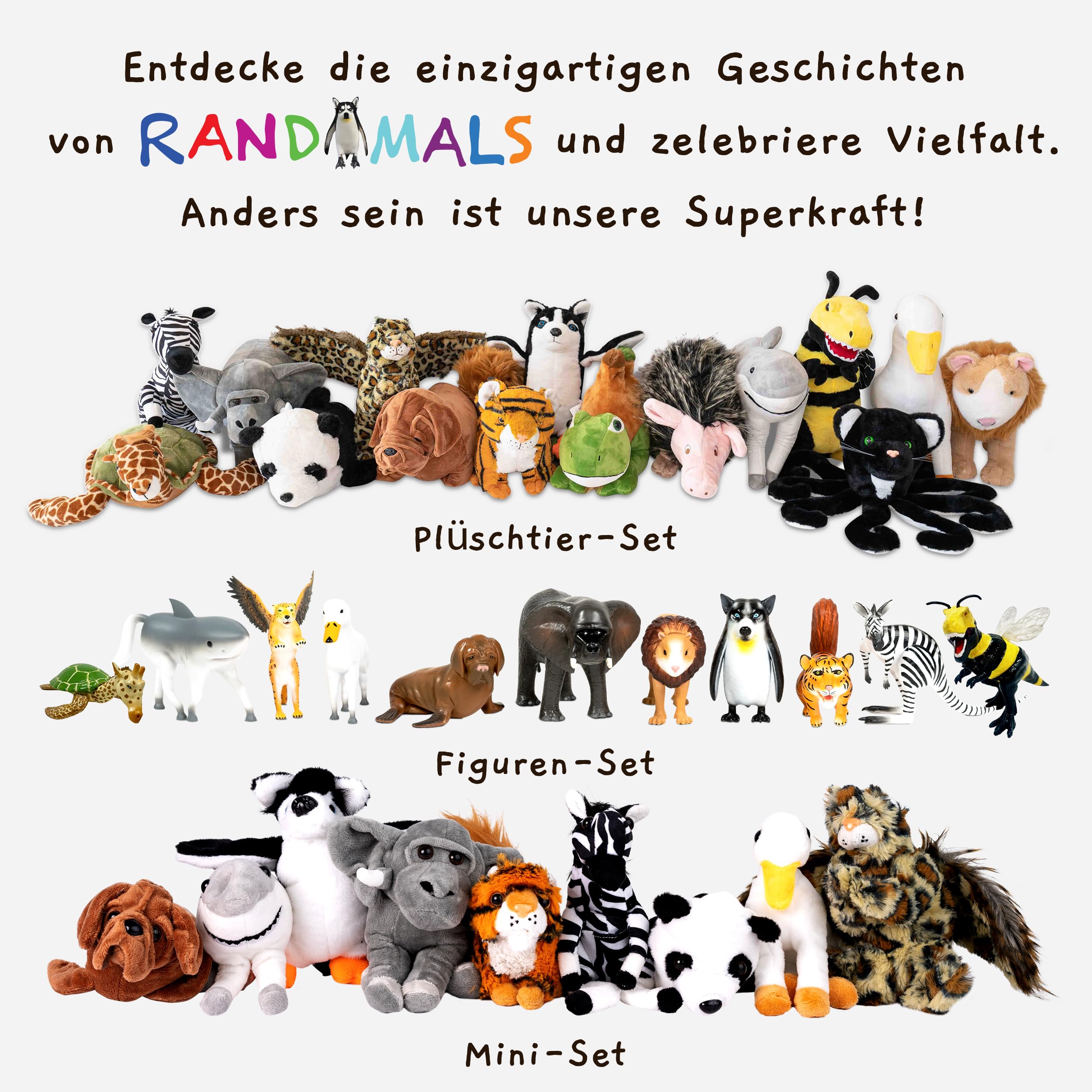 Randimals B-Rex Dino Plüschtier & Biene Kuscheltier Hybrid - B-Rex & Stofftier Biene Plüschtiere - Knuddeliges Kuscheltier T-Rex & Biene - Niedliche Plüschtiere Freundschaft & Abenteuer