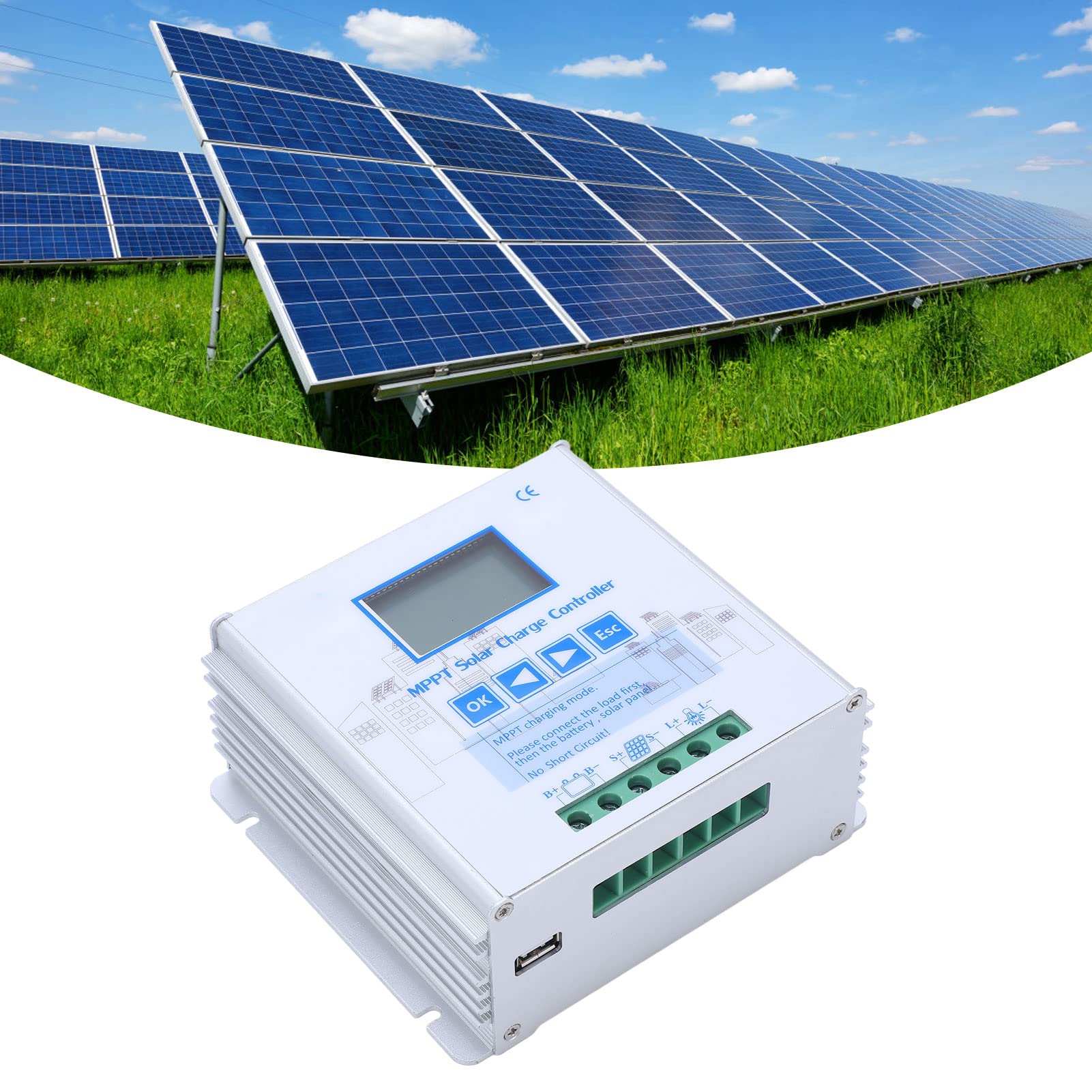 Controlador de Carga Solar MPPT Protección Antirretroceso de Alta