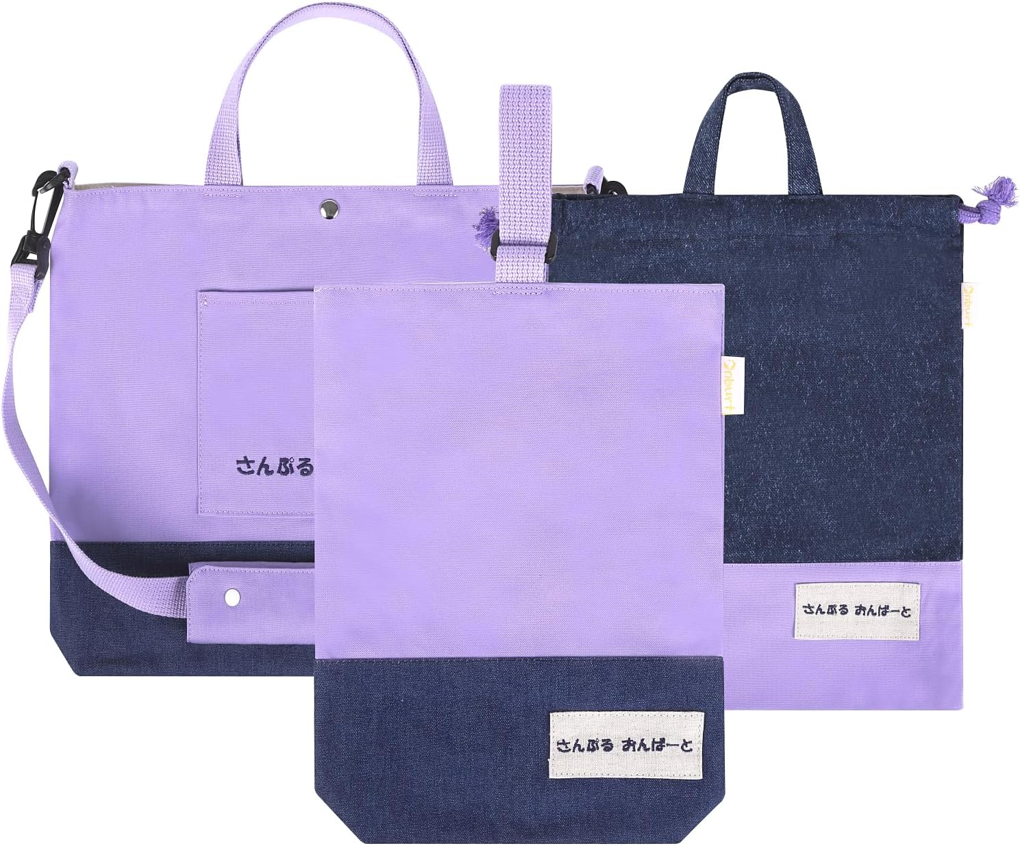 手描き風モノクロ水玉とスモークブルーフリル＋パイピング サイズ