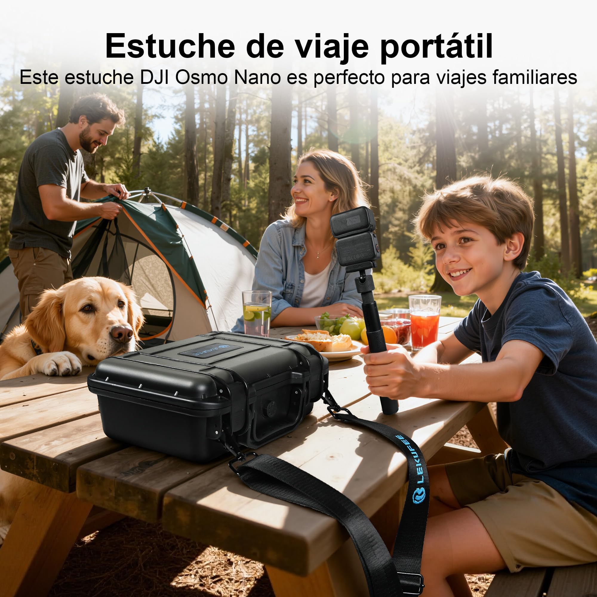LEKUFEE Estuche Rígido Portátil Impermeable para dji Osmo Nano, Pack estándar (64GB / 128GB) - Cámara para Vlogs, dji Mic 3/2/Mini, más Accesorios (Solo Estuche)