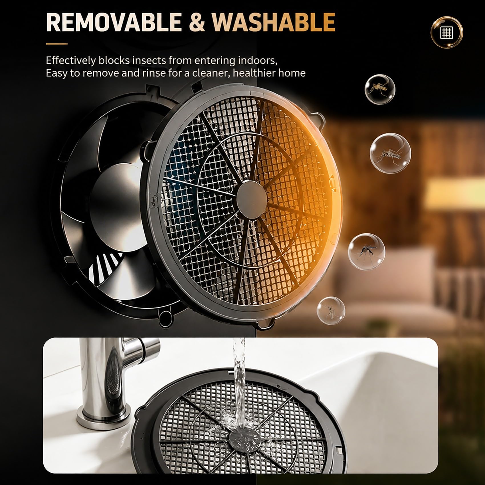 Ventilador Vertical Silencioso Ventanas Corredizas No Requiere Perforación