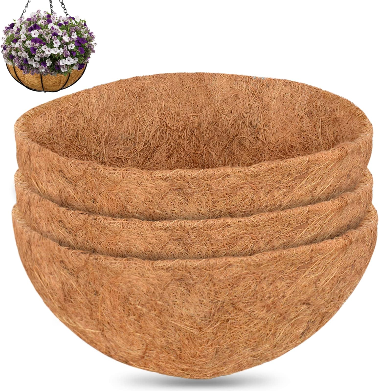 Gardman R890 Basket Shaped Coco Liner, 20" Wide 10" High