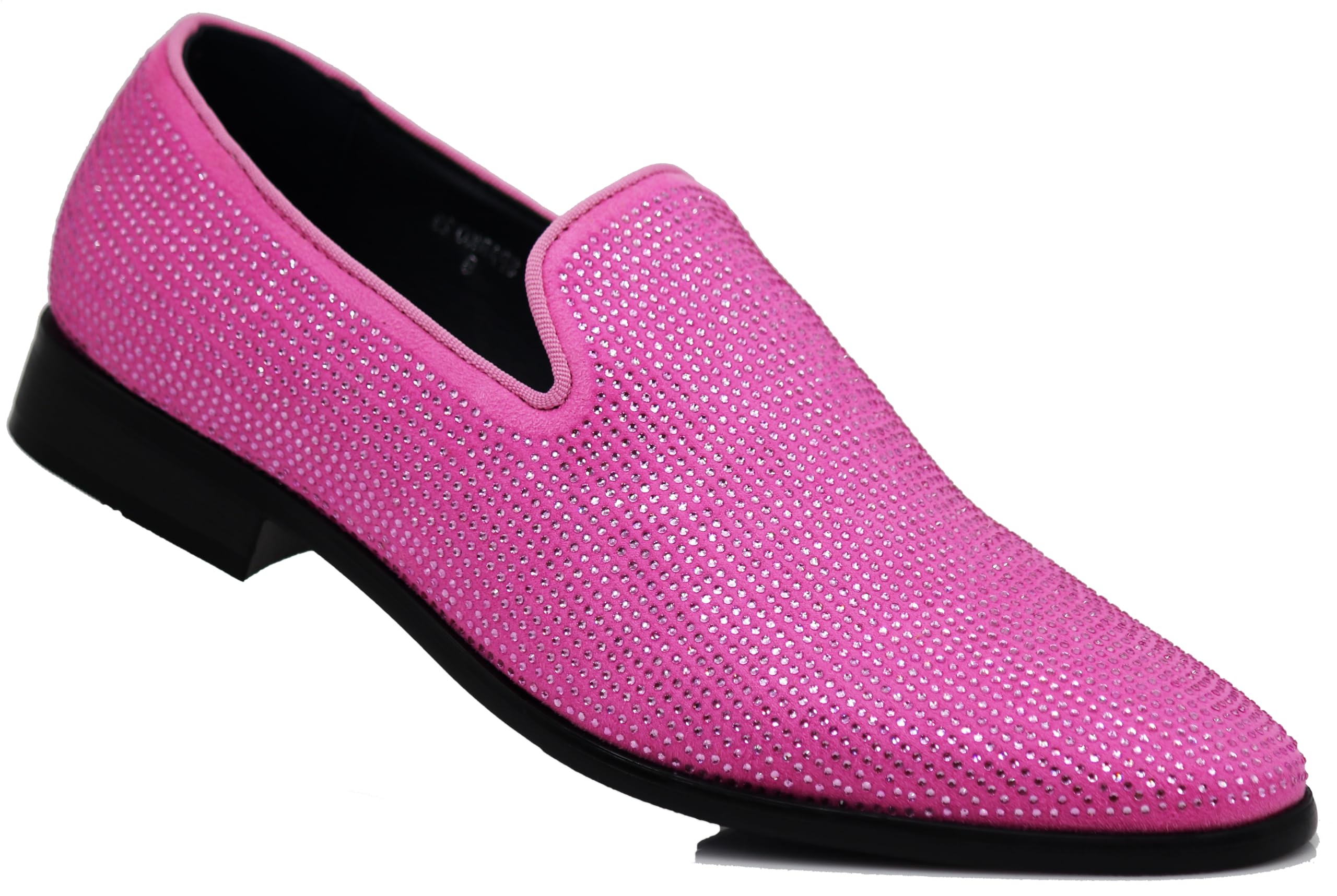 SPK26 Men's Vintage Velvet Rhinestone Designer Dress Loafers Slip On Shoes Classic Tuxedo Dress Shoes