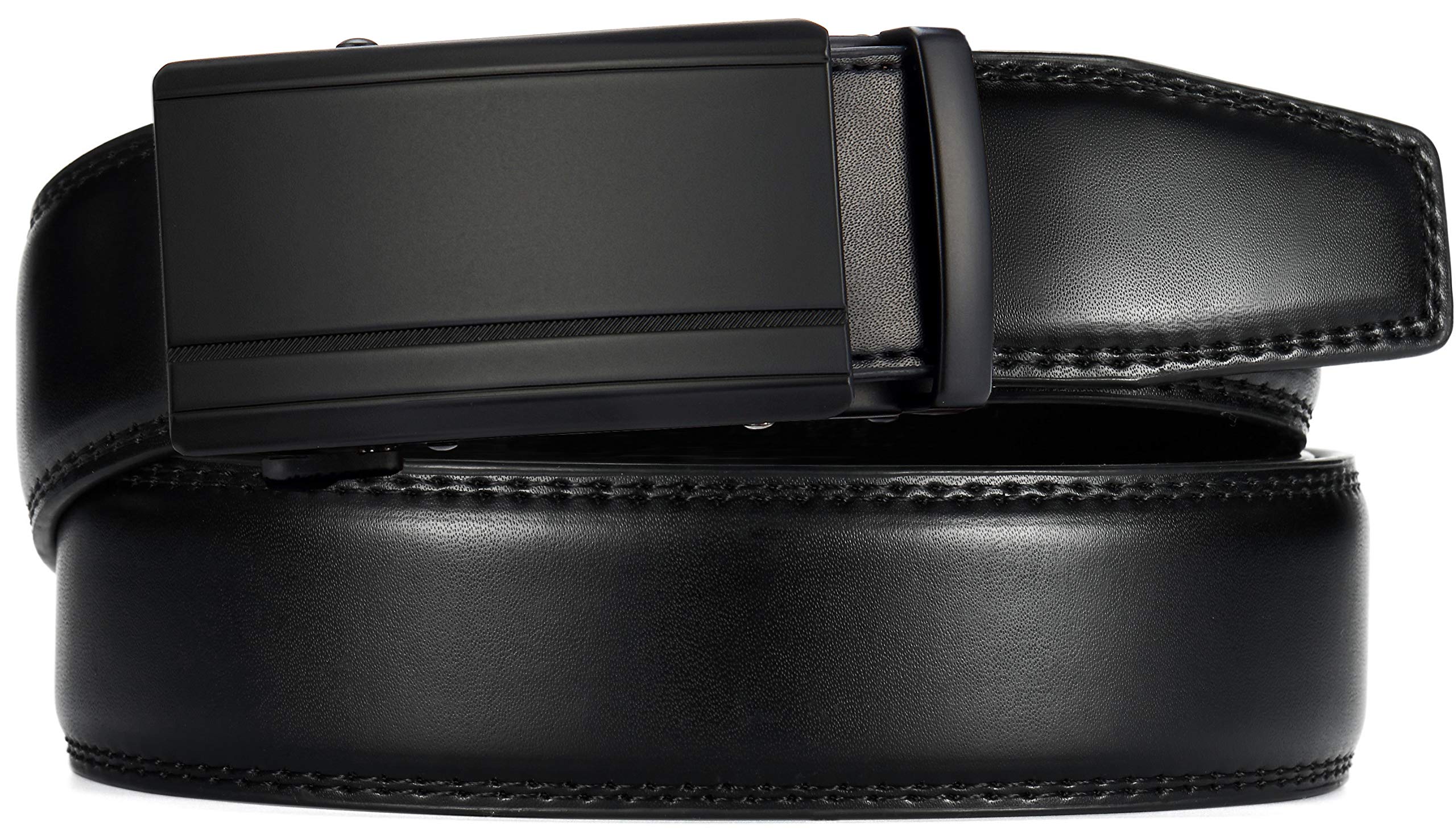 CHAOREN Cintura Uomo, Cintura Uomo Pelle Cricchetto Automatica Fibbia 35mm, Trim Regolabile per Adattars