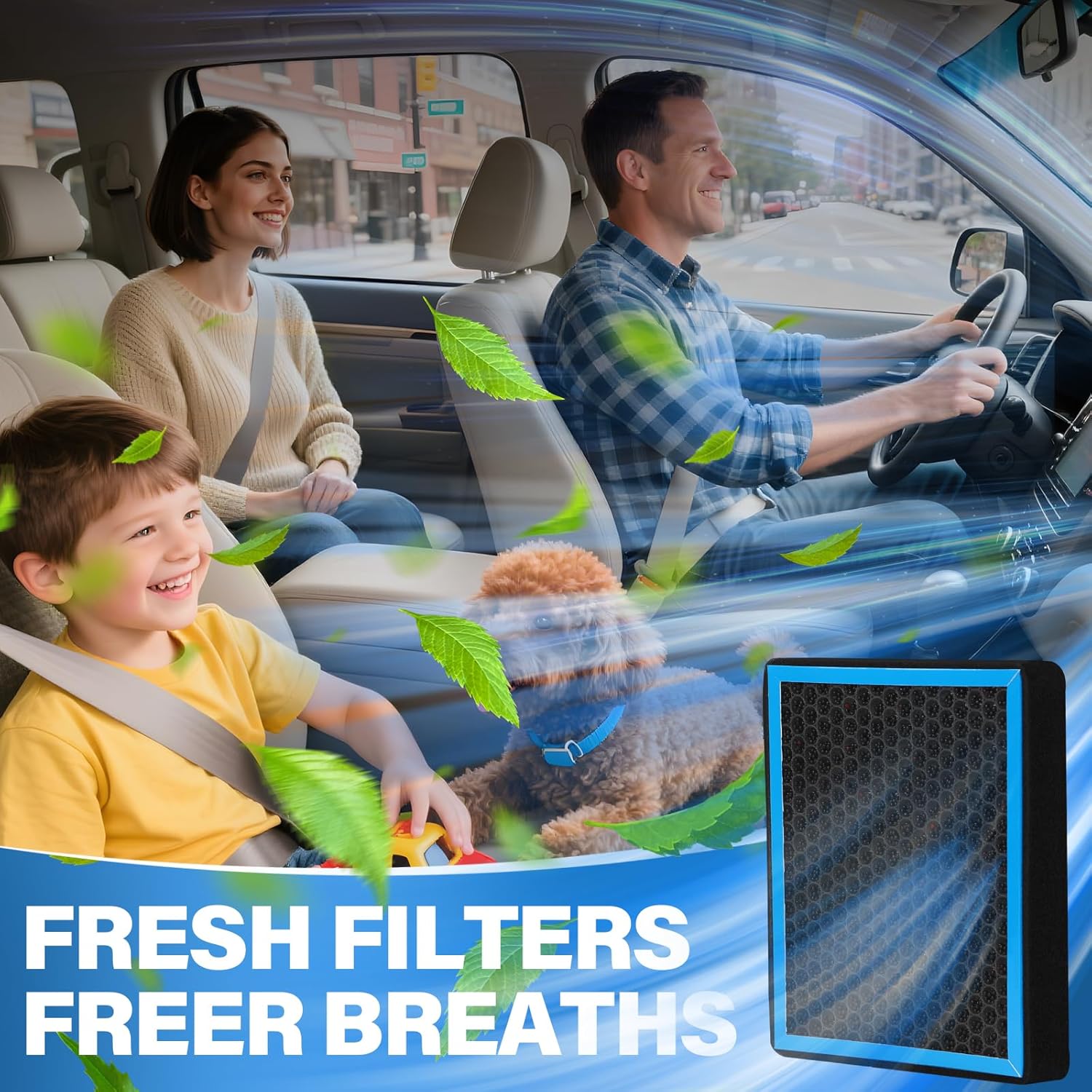 2 Pack CF10285 Cabin Air Filter w/Activated Carbon for Toyota Camry, Corolla, RAV4, Highlander, Prius, 4Runner, Sienna, Tundra, Lexus ES350, RX350 (2006-2025) – HEPA Replacement for 87139-02020