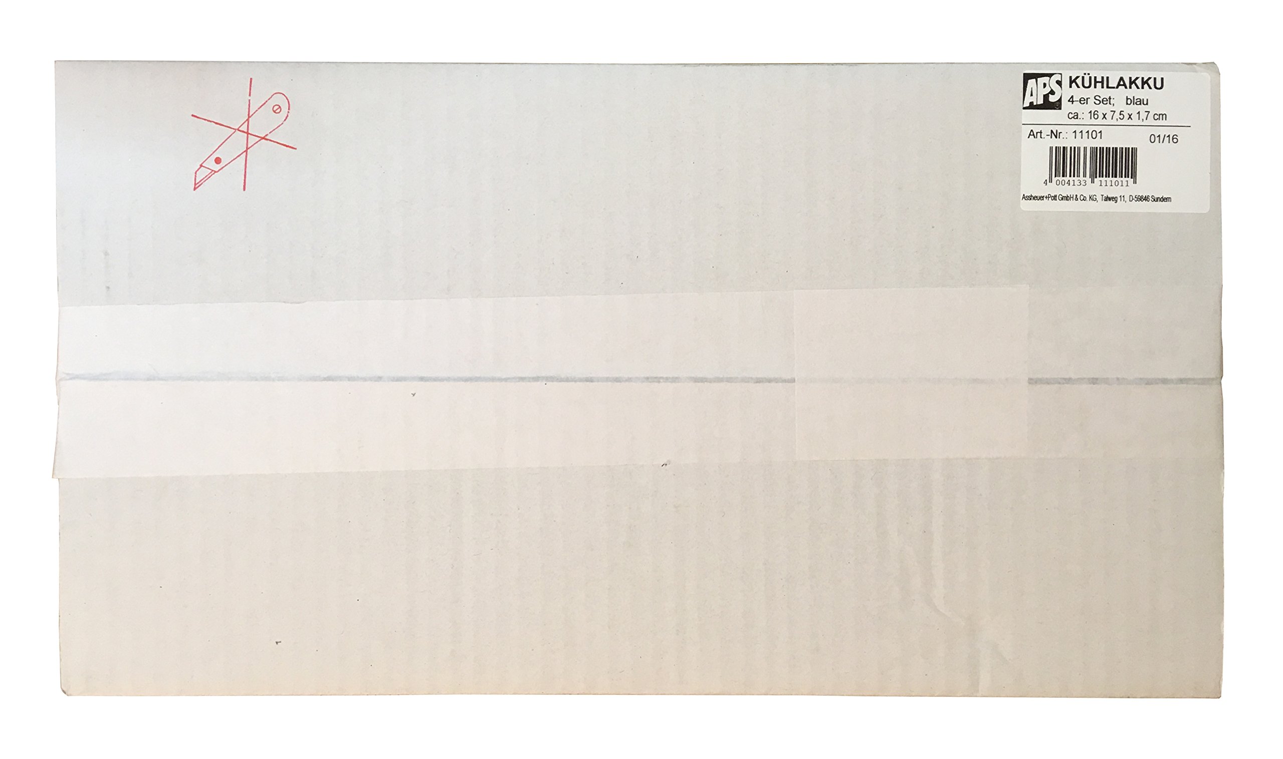 APS Lot de 16 Pain de Glace/Batterie de refroidissement env. 16 x 7,5 cm, hauteur 1,7 cm
