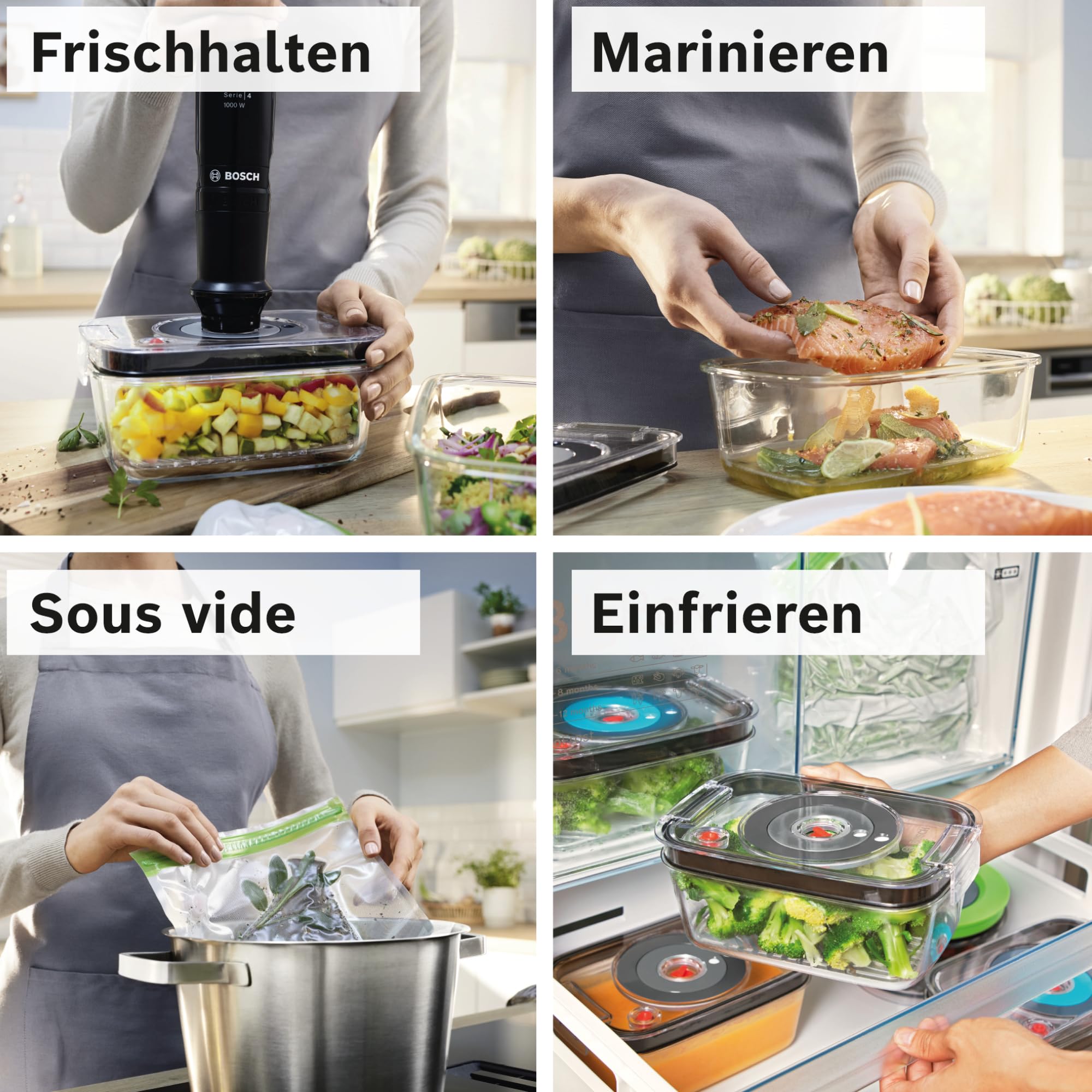 Bosch Serie 4 , Frullatore a immersione, ErgoMaster, 1000 W, Nero, antracite MSM4B6V2 (Bosch MSM4B6V2 Stabmixer ErgoMaster Se)