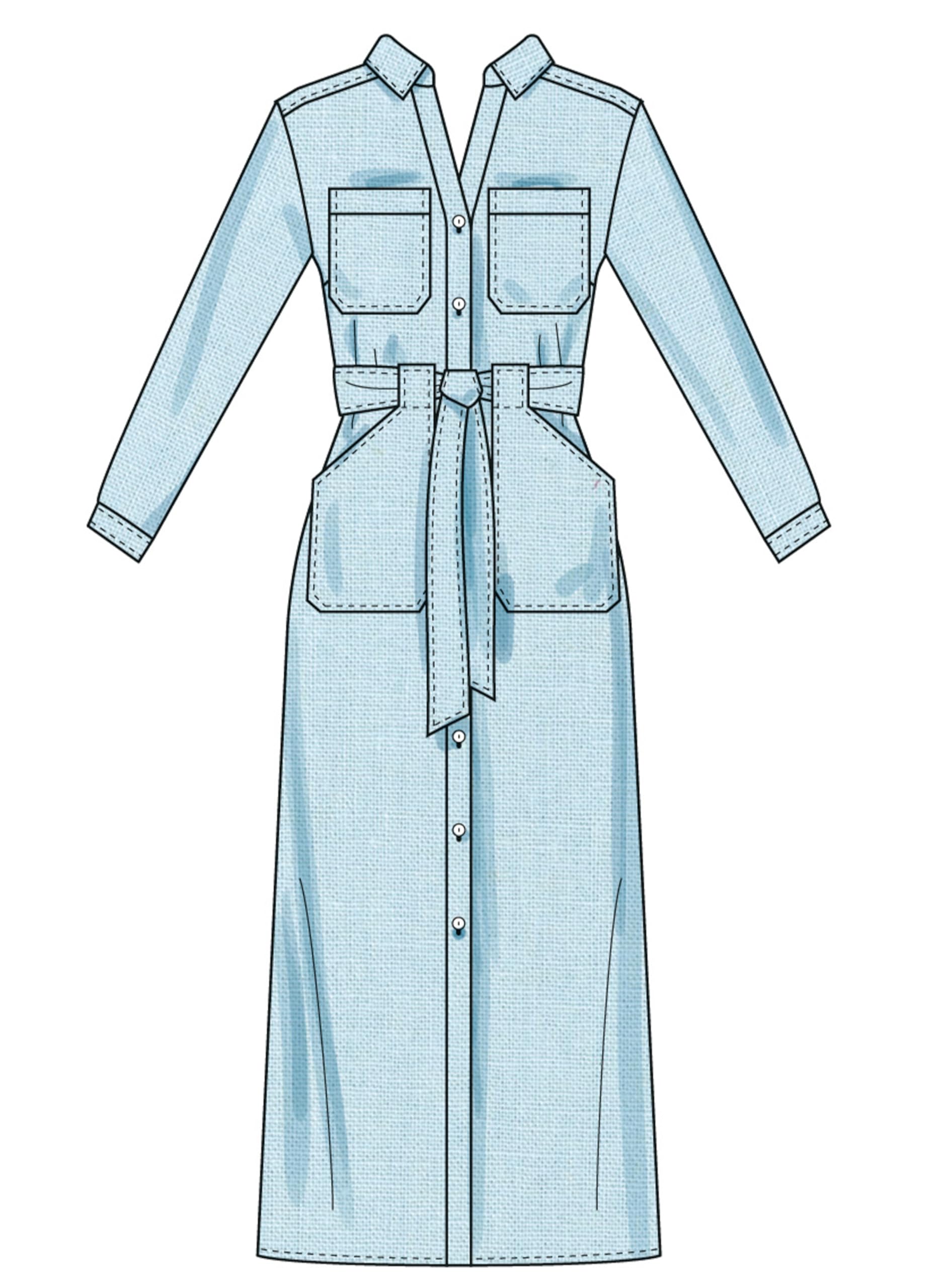 SIMPLICITY Cartamodello SS3065M1 per abiti da donna e da donna con cintura M1 (10-12-14-16-18)