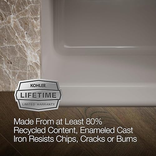 Vista 241 de Kohler Fregadero de la granja Kohler Whitehaven, Frente al delantal altos, K-6489-0, Blanco