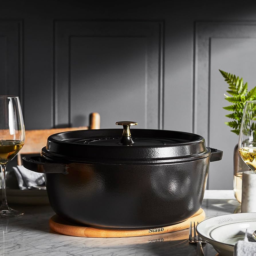 Amazon.com: STAUB Cast Iron 6-inch Round Magnetic Wood Trivet Amazon.com: STAUB Cast Iron 6-inch Round Magnetic Wood Trivet