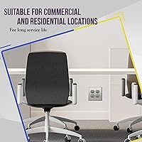 Vista 56 de ENERLITES Elite Series Duplex Receptacle with Screwless Wall Plate, Residential Grade Duplex Outlet, Tamper-Resistant, Grounding, 15A 125V, UL Silver