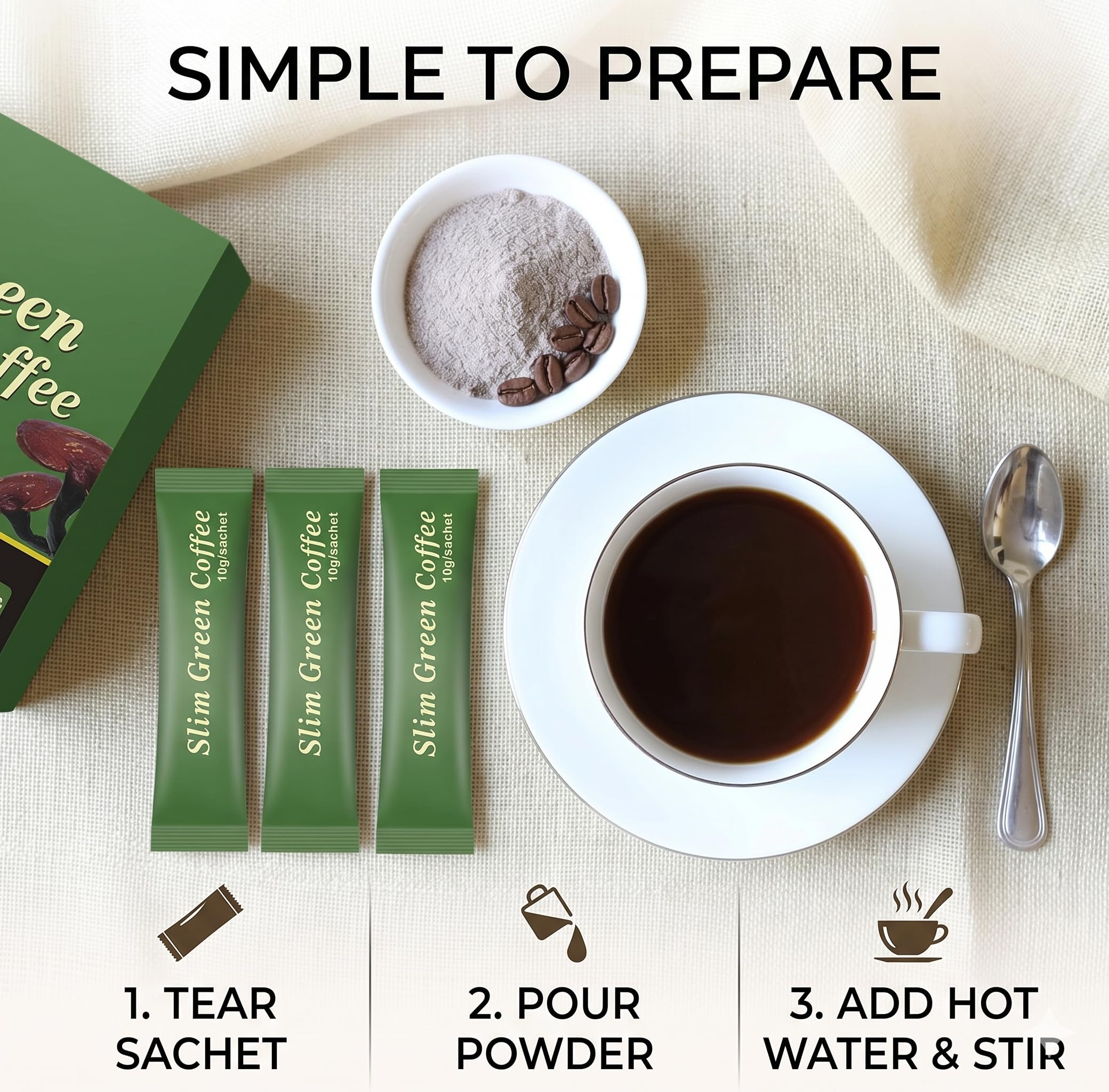 Slim Green Co-ffee | schlankere Taille, Flat Stomach, Natürlicher Genuss