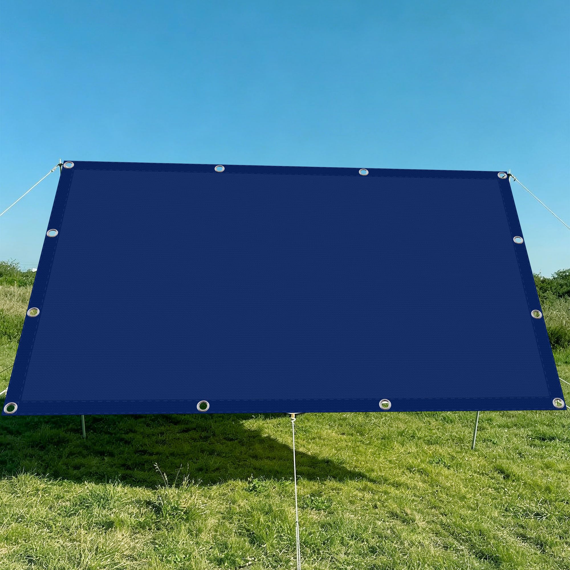 Voile d'ombrage 1.6x2.6m bleu foncé imperméable pour balcon