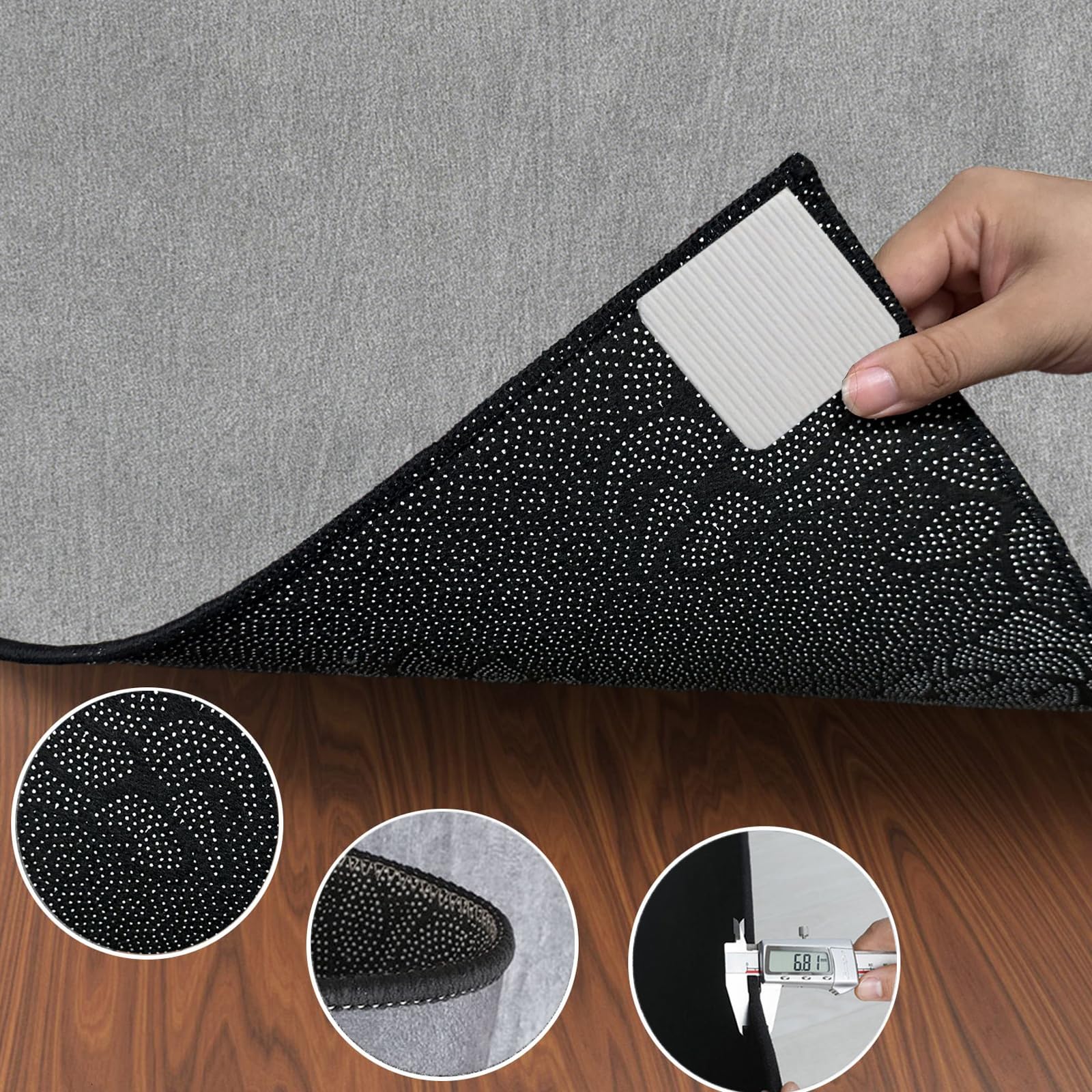 Tappeto Batteria Acustica, Tappeto a Tamburo Elettronica Insonorizzante, 230 x 200 cm Grigio Drum Tappeto insonorizzato per Batterie Elettroniche, Tappetino del Tamburo per Snare Drum Grancassa