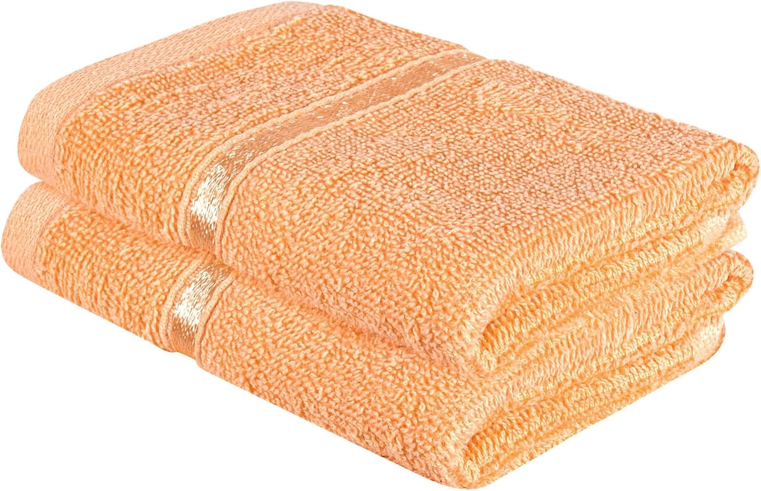 A2Z Luxurious 100% Cotton Peach Color Towels 500 GSM Soft Absorbent Set ...