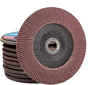 Lot de 10 disques à lamelles 115 mm P120 pour meuleuse d'angle