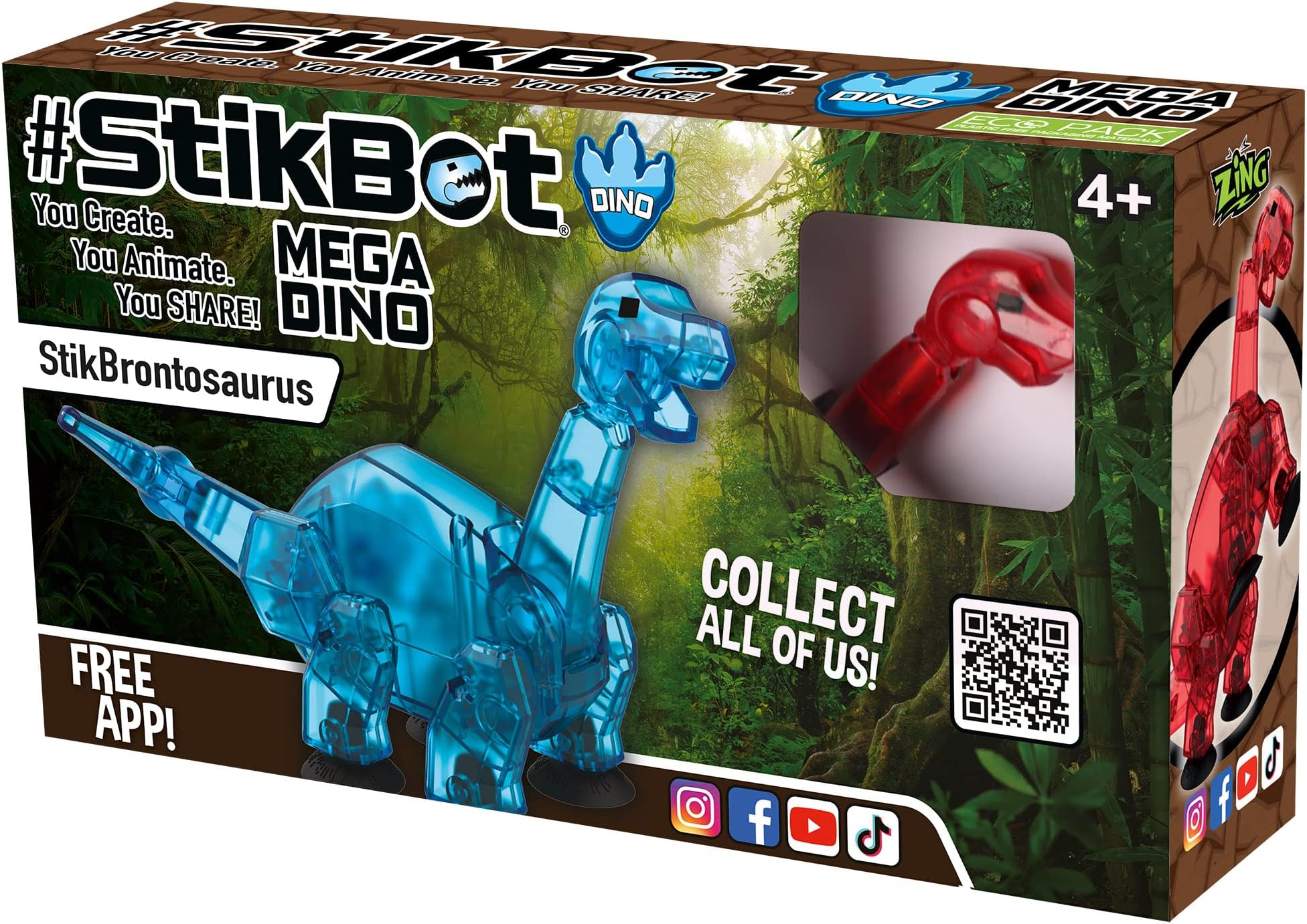 ZingStikBot Mega Dino Brontosaurus (Colour May Vary)