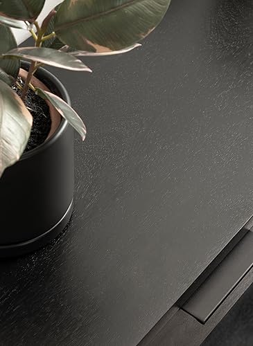 Miniatura 6 de Kate and Laurel Malone - Mesa consola moderna de madera con estante de madera, 36 x 13 x 31 pulgadas, color negro, mesa de entrada de madera de