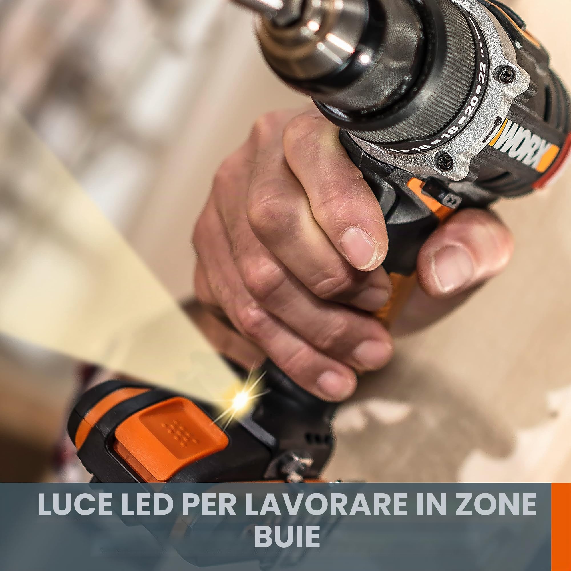 WORX WX175 Trapano Avvitatore Brushless (Solo Corpo Macchina), 20V MAX, Power Share 20 V