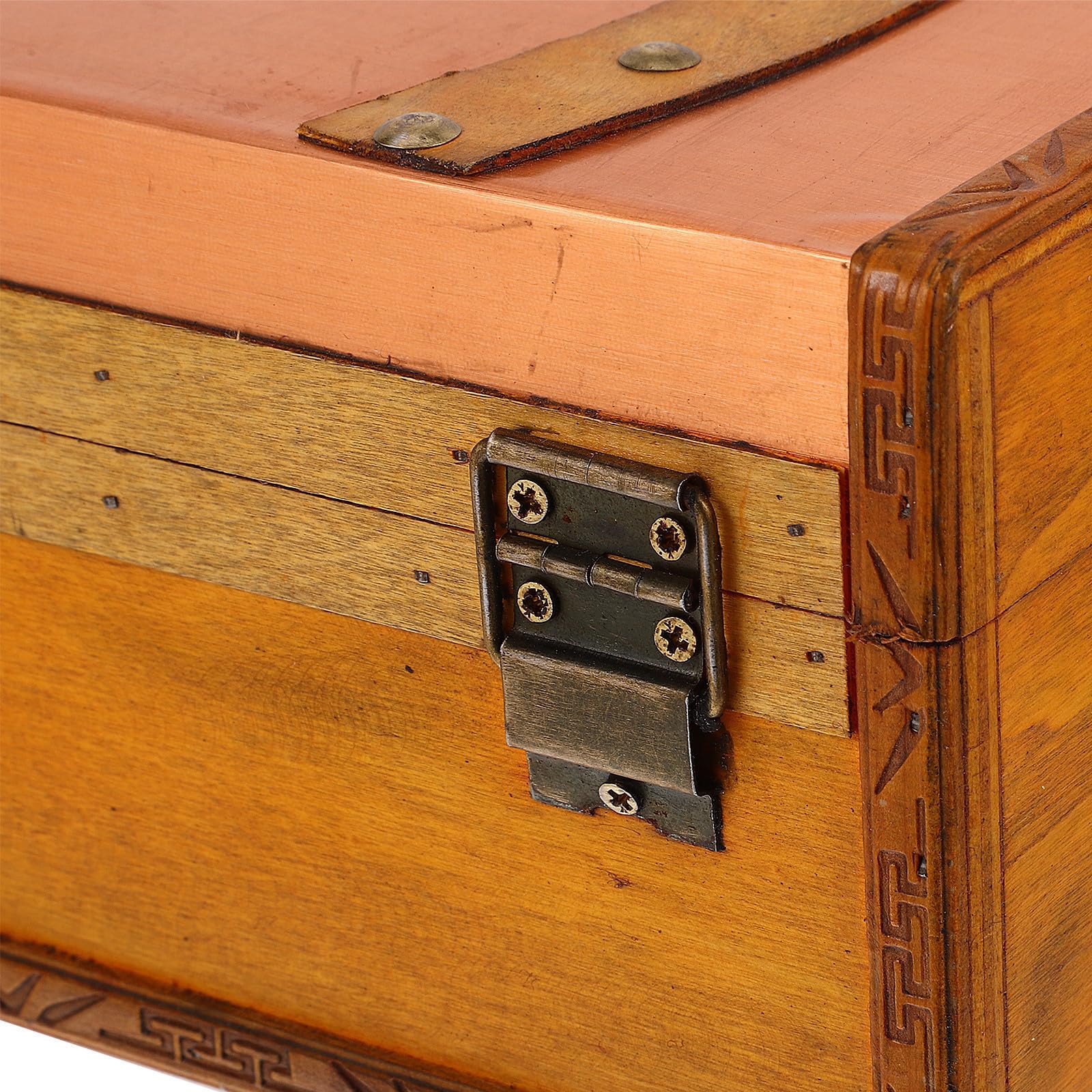 Caja de Almacenamiento Decorativa de Madera Retro para Tarjetas y Recuerdos