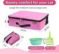 Vista 7 de Arenero portátil para gatos Deblue para el auto, porta-arena plegable con tapa, arenero plegable resistente al agua para exterior apto para gatos